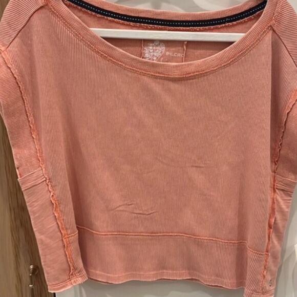 Pilcro Anthropologie Coral Cutout Sweatshirt size small - Picture 4 of 7